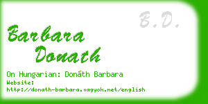 barbara donath business card